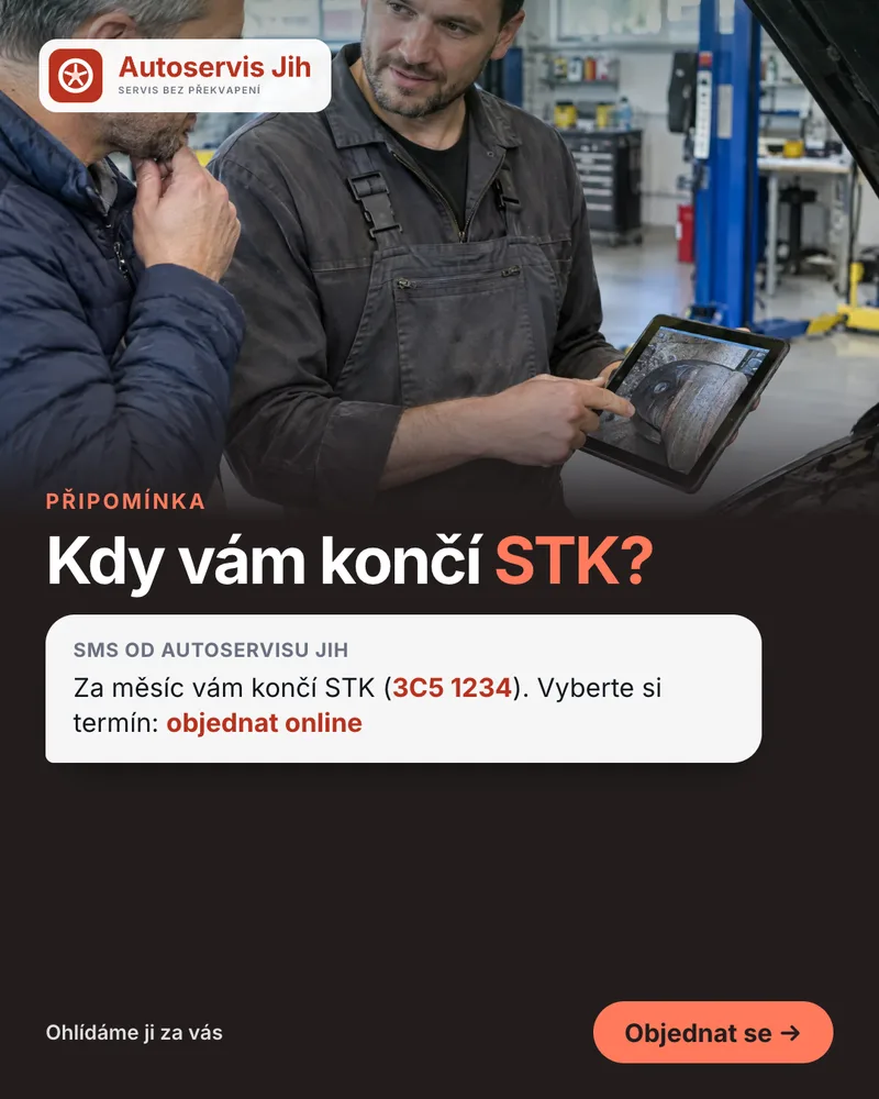 Reklama Autoservis Jih: kdy vám končí STK
