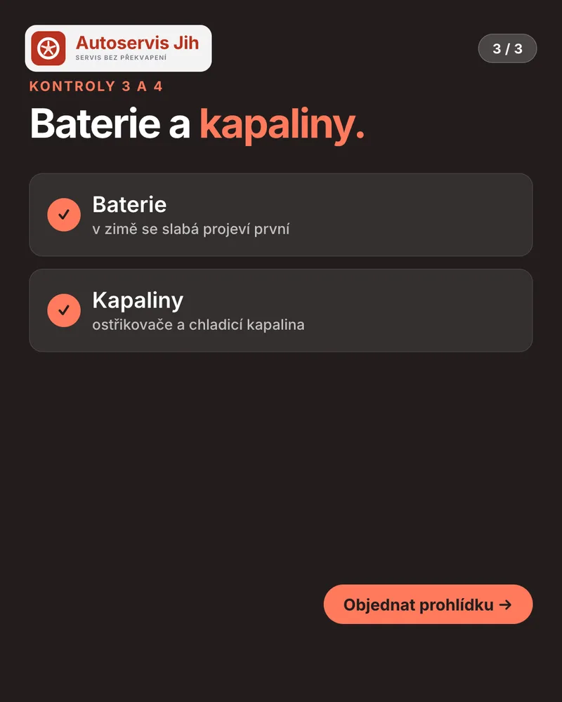 Karusel 3/3: Baterie a kapaliny