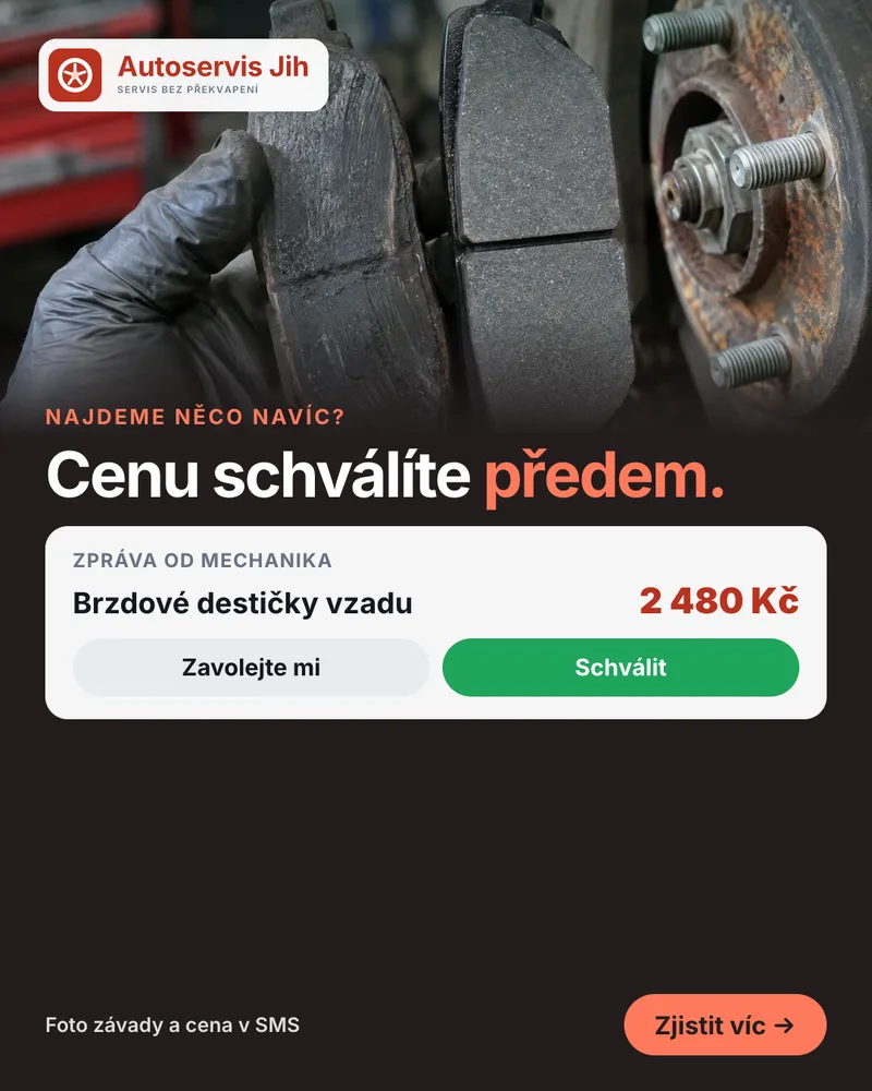 Reklama Autoservis Jih: cenu schválíte předem