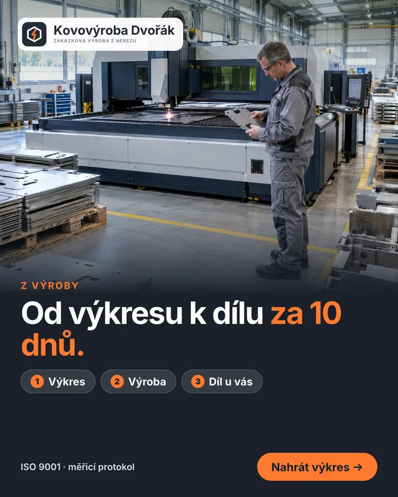 Kovovýroba Dvořák: od výkresu k dílu za 10 dnů