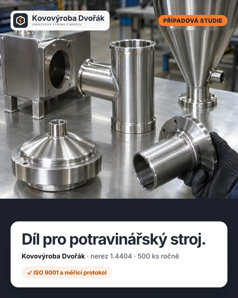 Díl pro potravinářský stroj