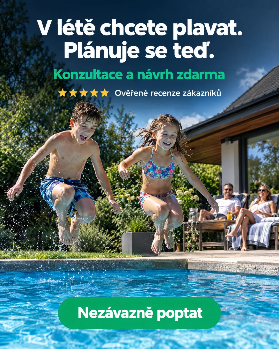 Ukázka reklamy: Bazény · Instagram 4:5