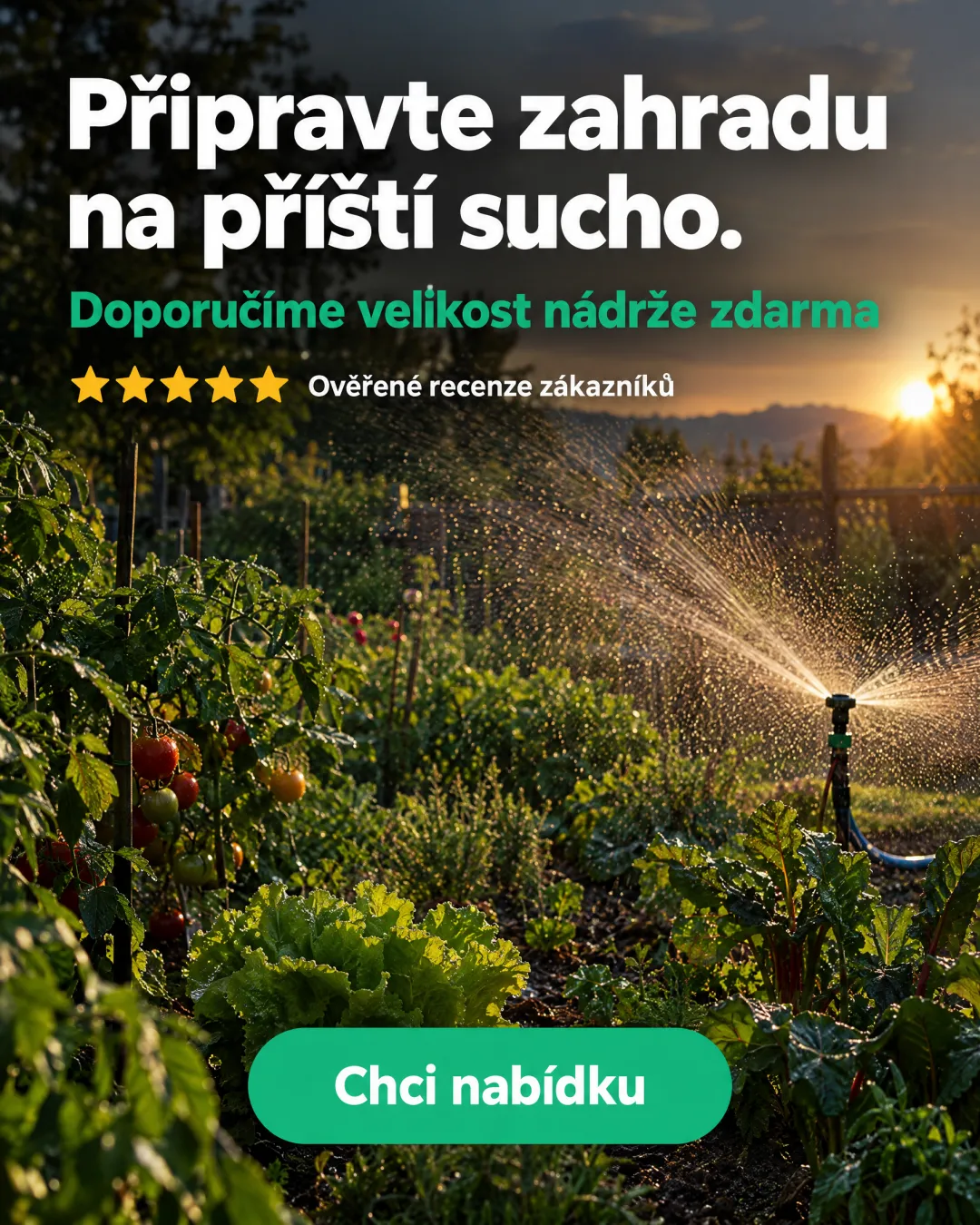Ukázka reklamy: Zavlažování · Instagram 4:5