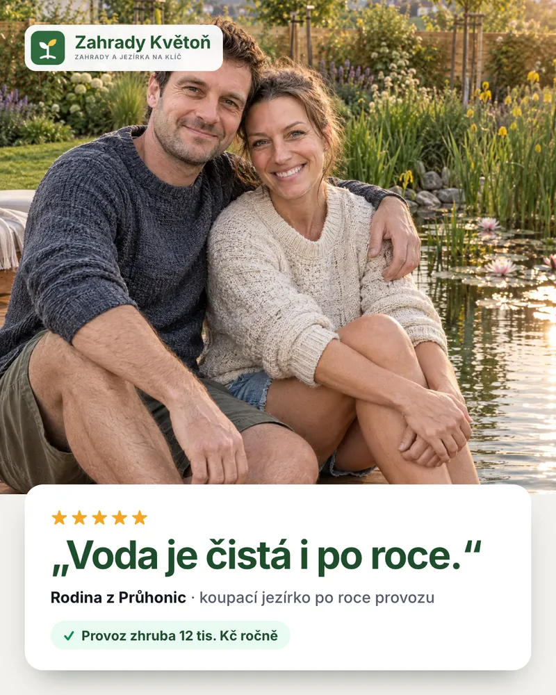 Majitelé u hotového jezírka